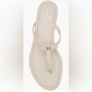 Kate Spade Napa Leather Penny Sandals in Parchment Color Size 10 New in Box